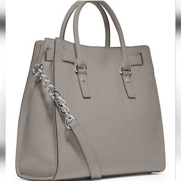 MICHAEL MICHAEL KORS Hamilton Saffiano Leather Large Tote grey - Picture 3 of 15